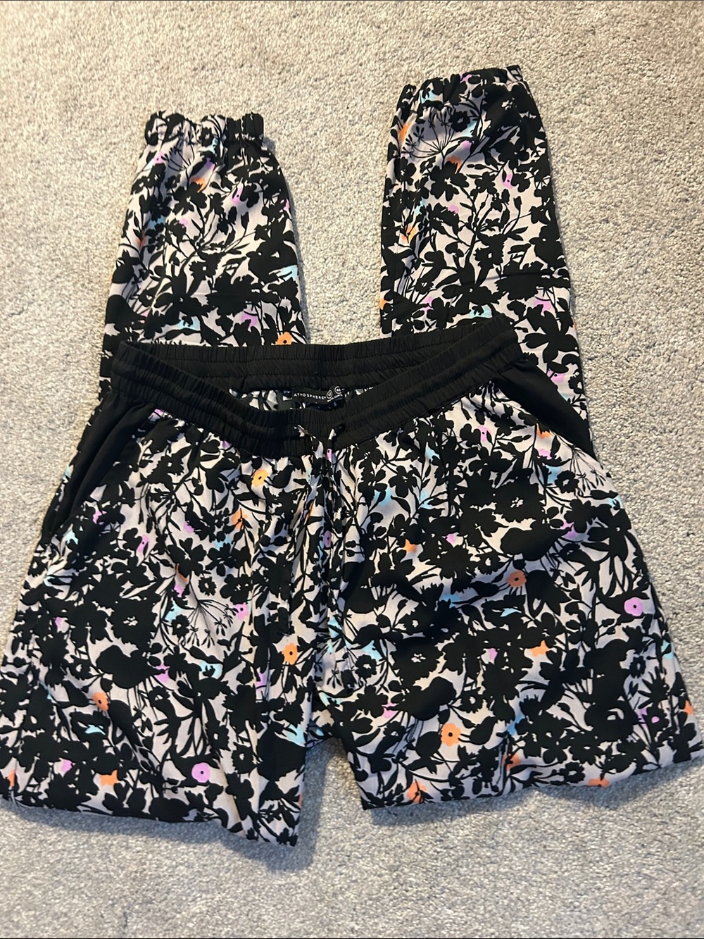Black Floral Women’s lightweight joggers